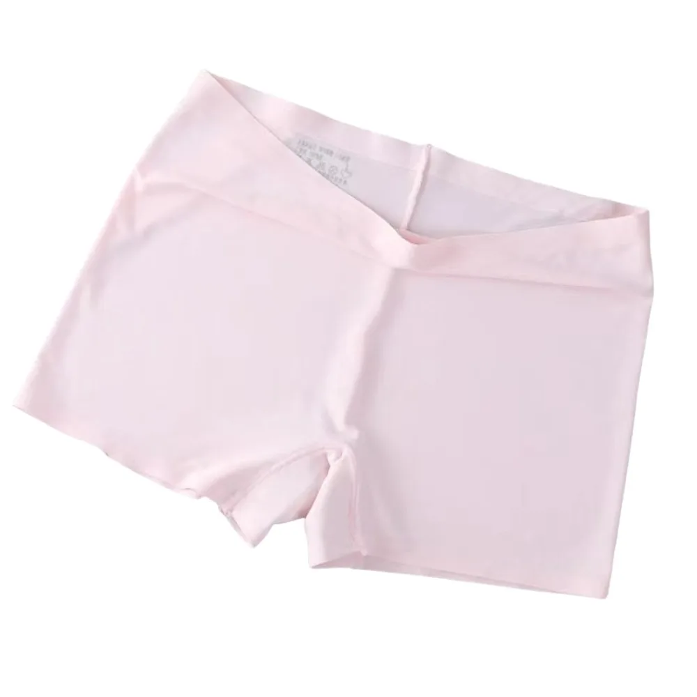 

Safety Pants Summer Ice Silk Panties Mid Waist Seamless Seamless Ice Silk Briefs Thin Underwear Women's Boxer Underpants