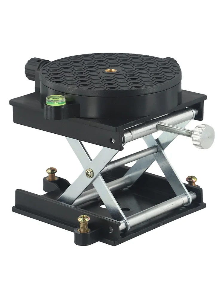 1pcs° Rotation Router Lift Table Adjustable Height Engraving Lifting Stand Tools 90*90*50mm 3.54*3.54*1.97in