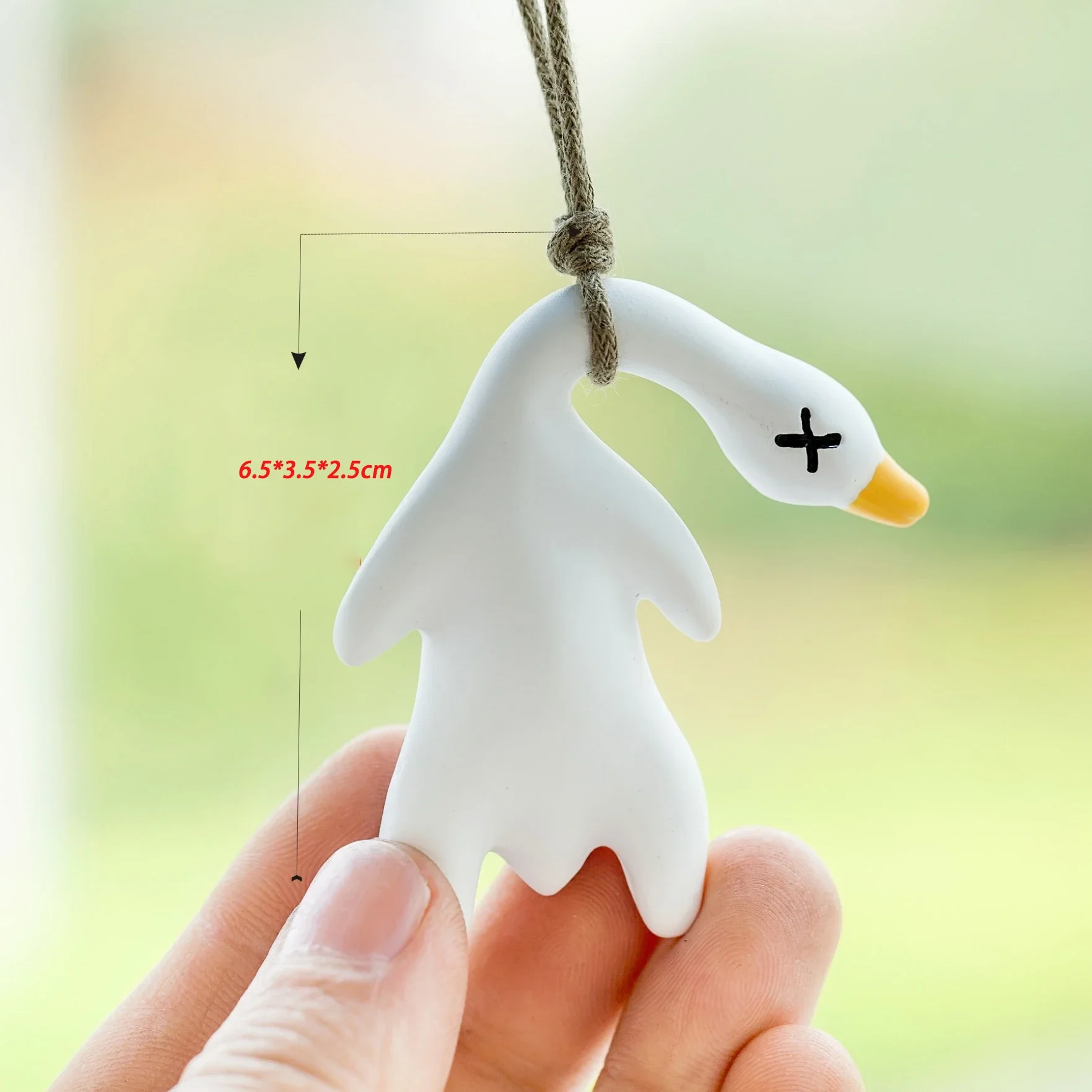 Hot Color Change Duck Keychain Beijing Roast Duck Keyring Bag Pendant Funny Car Ornament Decoration Rear View Mirror Accessories