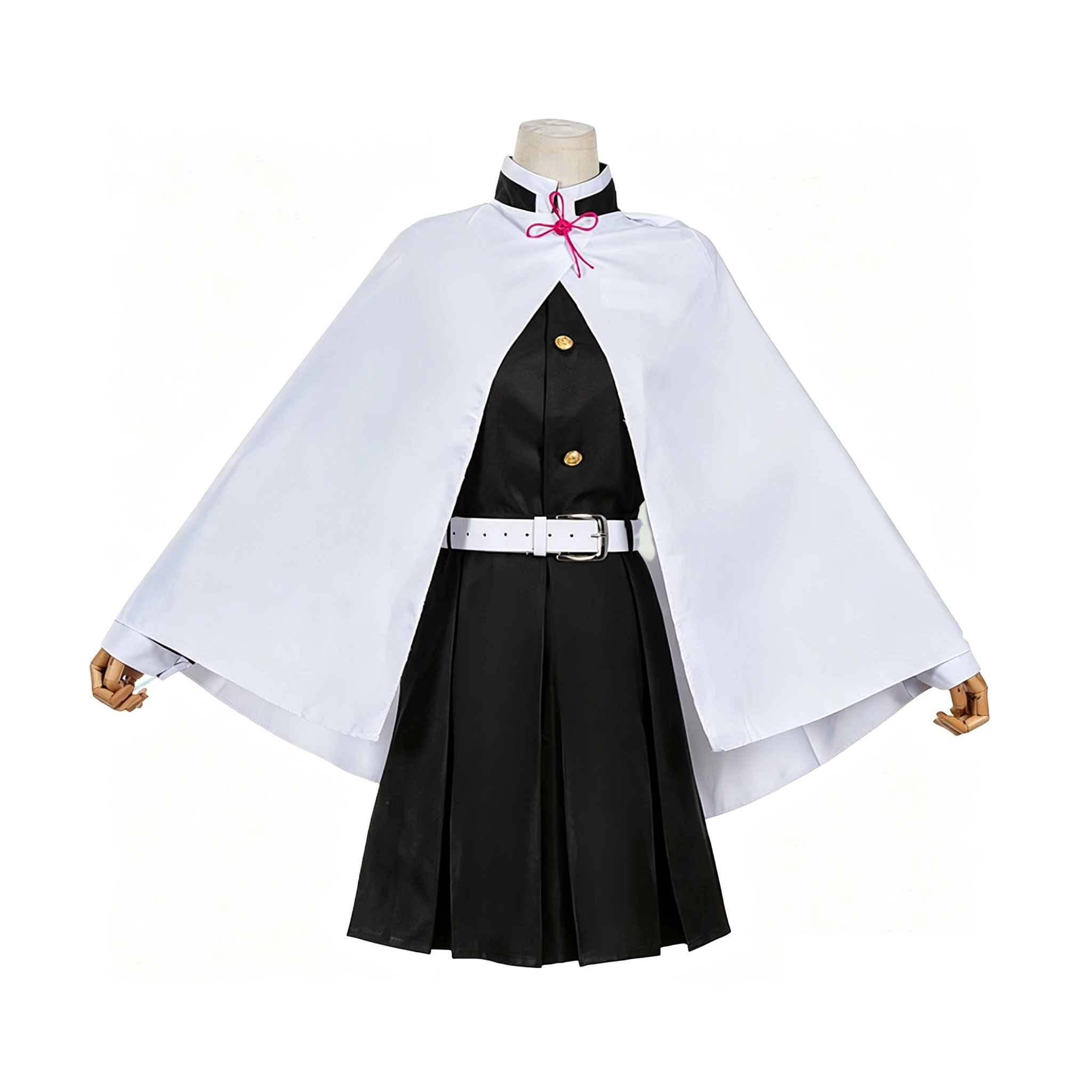 Anime Cosplay Costume Kanao Tsuyuri White Haori Japanese Butterfly Hairpin Uniform Loose Dress Belt Halloween Women