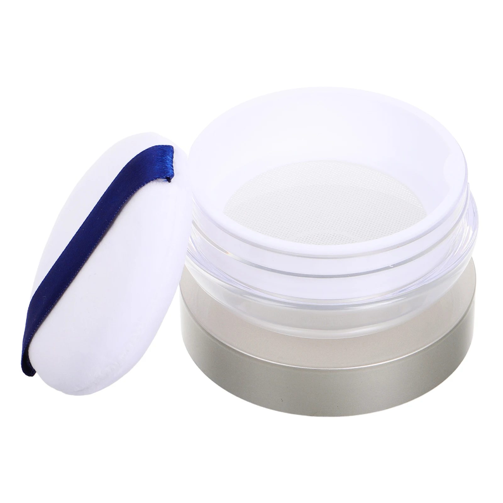 

Large Bowl Loose Powder Box Empty Plastic Dusting Container Foundation Travel Compact Puff Case Powder Holder Mini Storage Jar