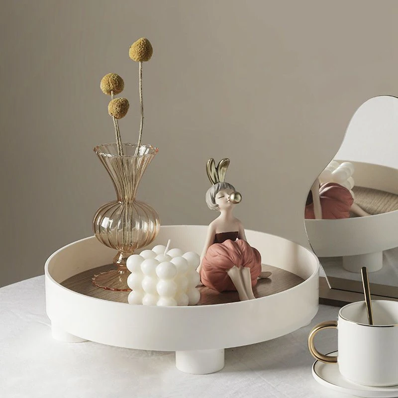 Modern Decoratief Dienblad Home Decor Vaas Organizer Box Tafel Aromatherapie Kandelaar Ronde Stand Office Desktop Decor