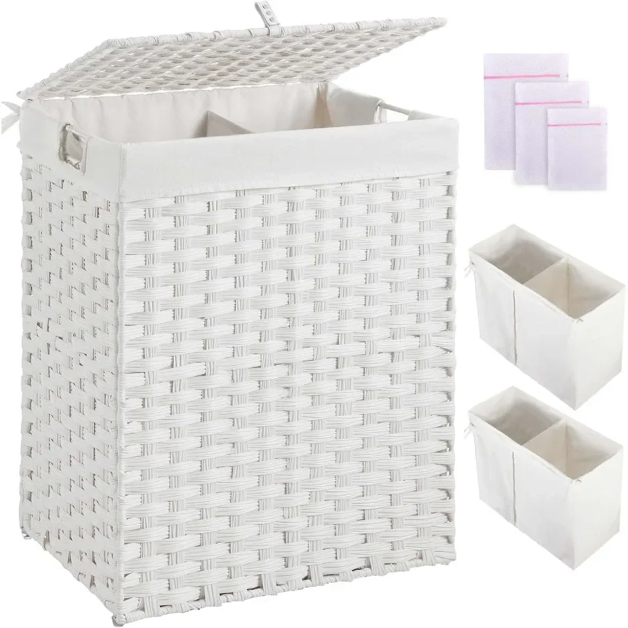 panier-a-linge-divise-90l-avec-2-sacs-a-doublure-amovibles-panier-a-vetements-pliable-en-rotin-synthetique-tisse-a-la-main-avec-couvercle-et-poignees