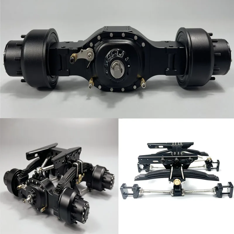 

Tractor Axle CNC Integrated Axle Suspension Kit for 1/14 Tamiya RC Truck Trailer Tipper Scania 770s Benz Actros Volvo MAN Parts