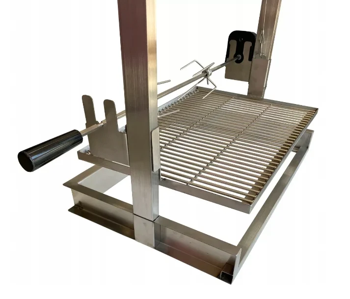 Santa Maria Grill Built In Brick Bbq Diy Cooking Grill Argentine Barbecue V Grate Adjustable Height With Rotisserie Chicken