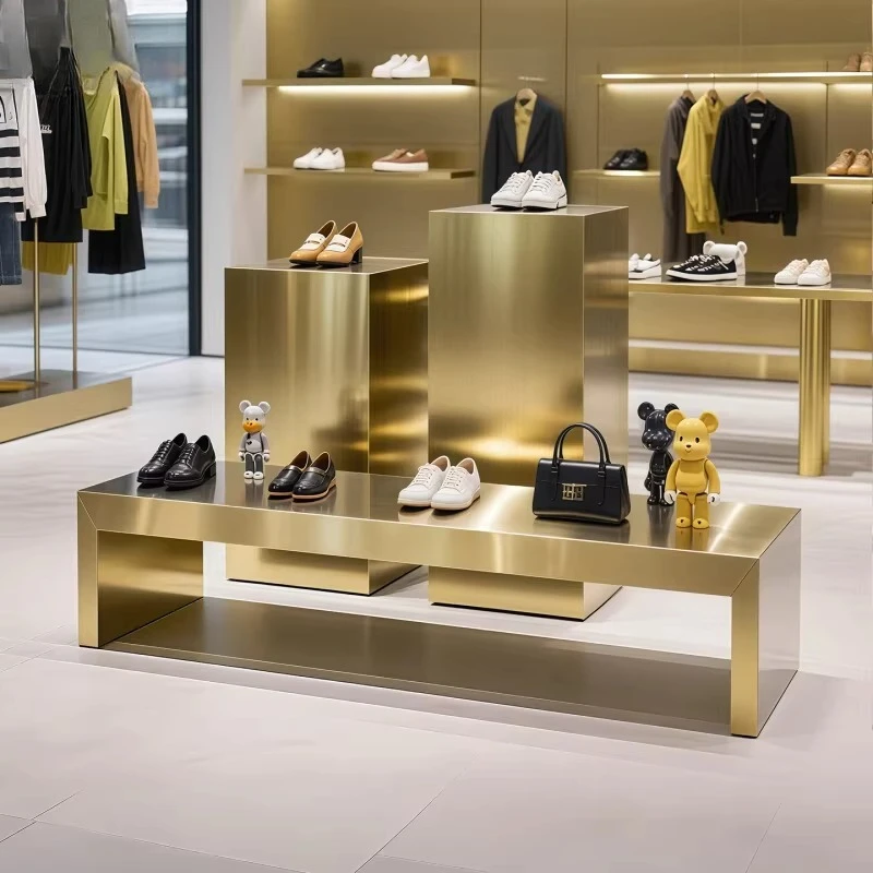 Clothing Store Nakajima Display Table Stainless Steel Titanium Flower Shop Shopping Mall Shoe and Bag Store Decoration Ornament