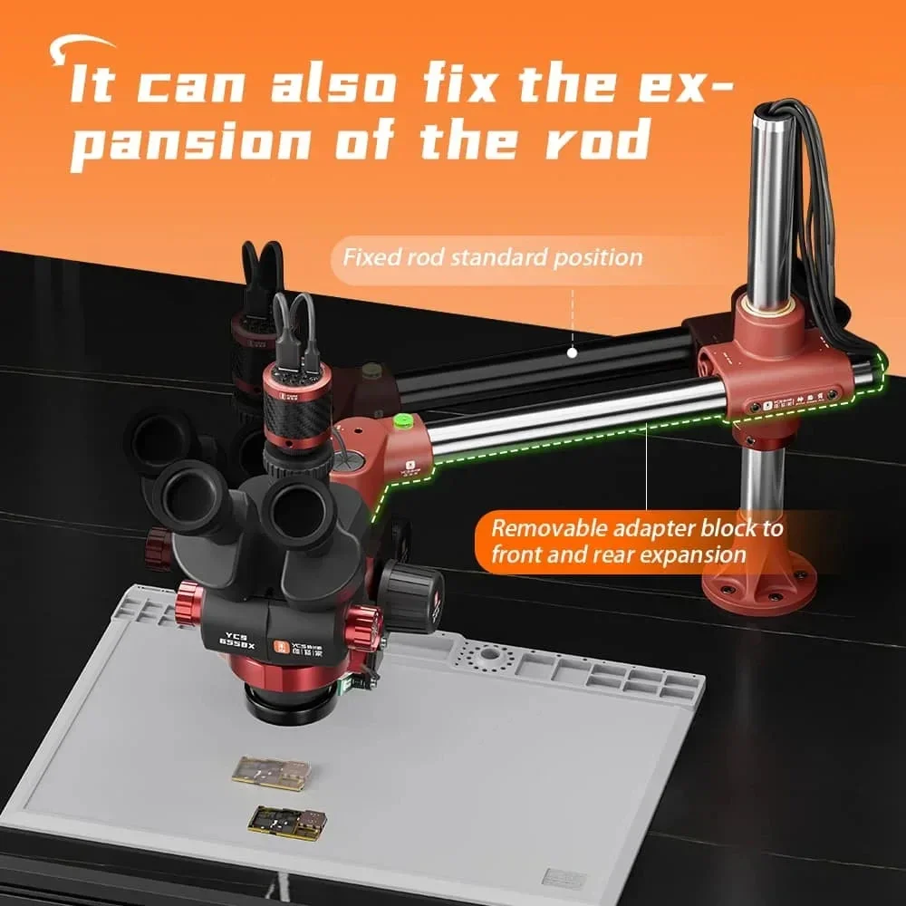 

YCS Microscope Dragon Arm Bracket Metal Universal Telescopic Folding 360 Fixed Lifting Maintenance Inspection Bracket Tool