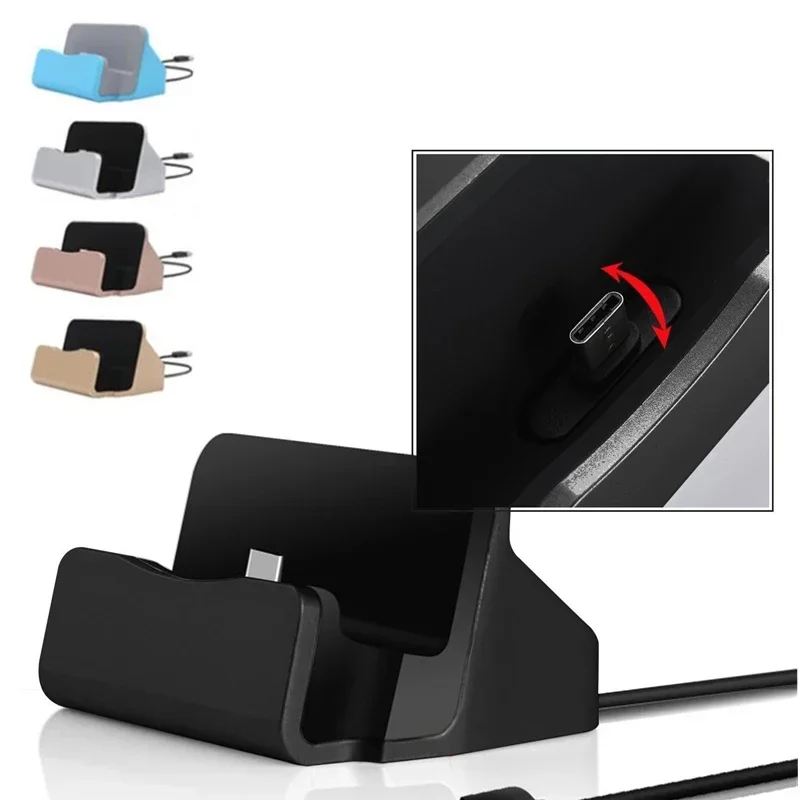 Ładowarka dokująca USB typu C do iPhone'a 15 Pro Max Samsung S24 S23 S22 S7 S6 S8 Plus Micro Cradle Dock Station Stand Charging Base