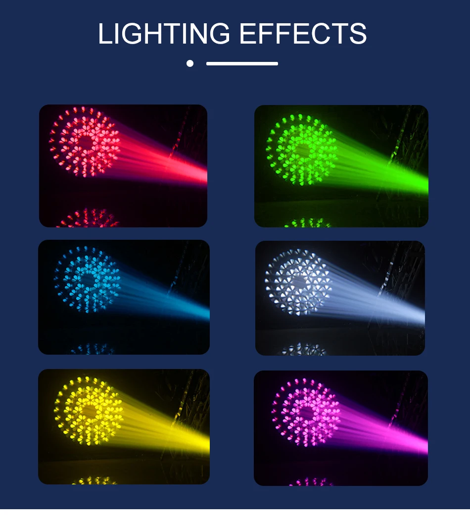 aicpose 380W Mini LED Wasserdichter Moving-Head-Scheinwerfer IP65 mit farbigem Regenbogeneffekt für Outdoor-Bühnenaufführungen und Nebel-Effekte – Detail 9