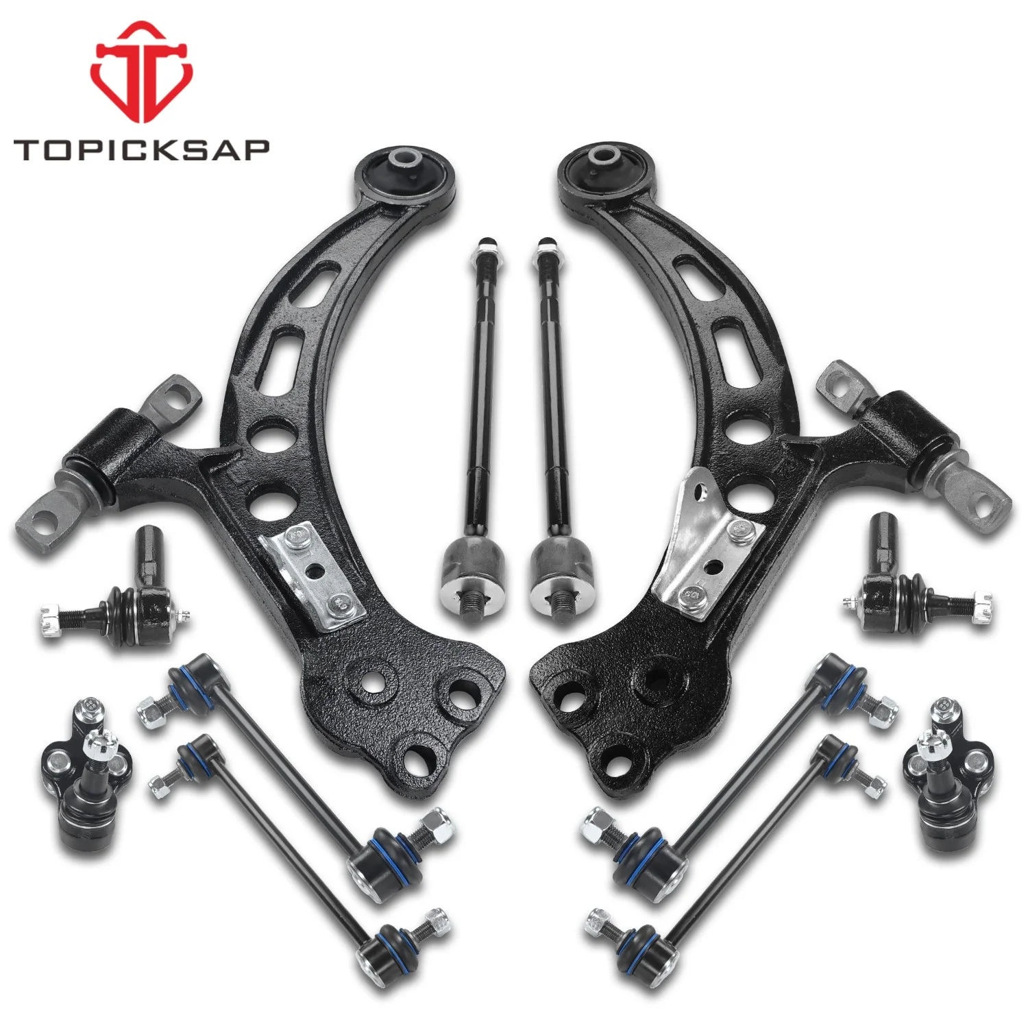 TOPICKS 14pcs Front Lower Control Arm and Ball Joints Tie Rod Kit for Toyota Camry Avalon Lexus ES300 1997-2001