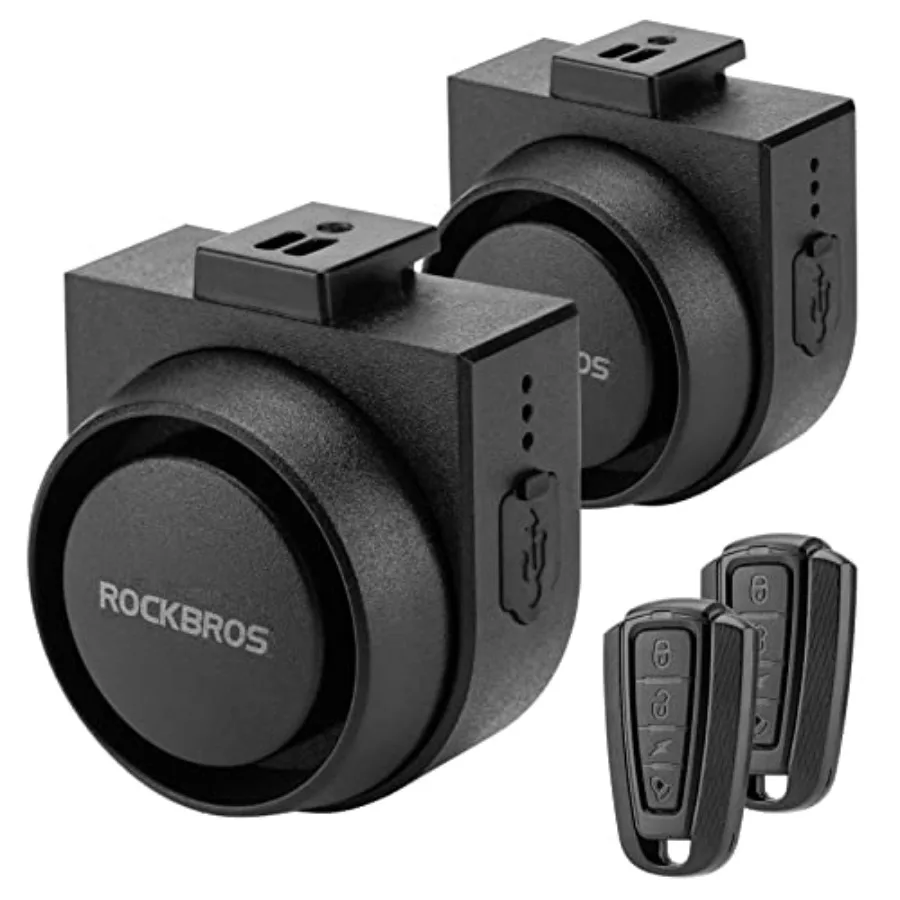 

Bike Alarm with Remote 2 Pack 115dB Wireless Anti-Theft Vibration Motorcycle Bicycle Alarm Vehicle Security Alarm System for Ou