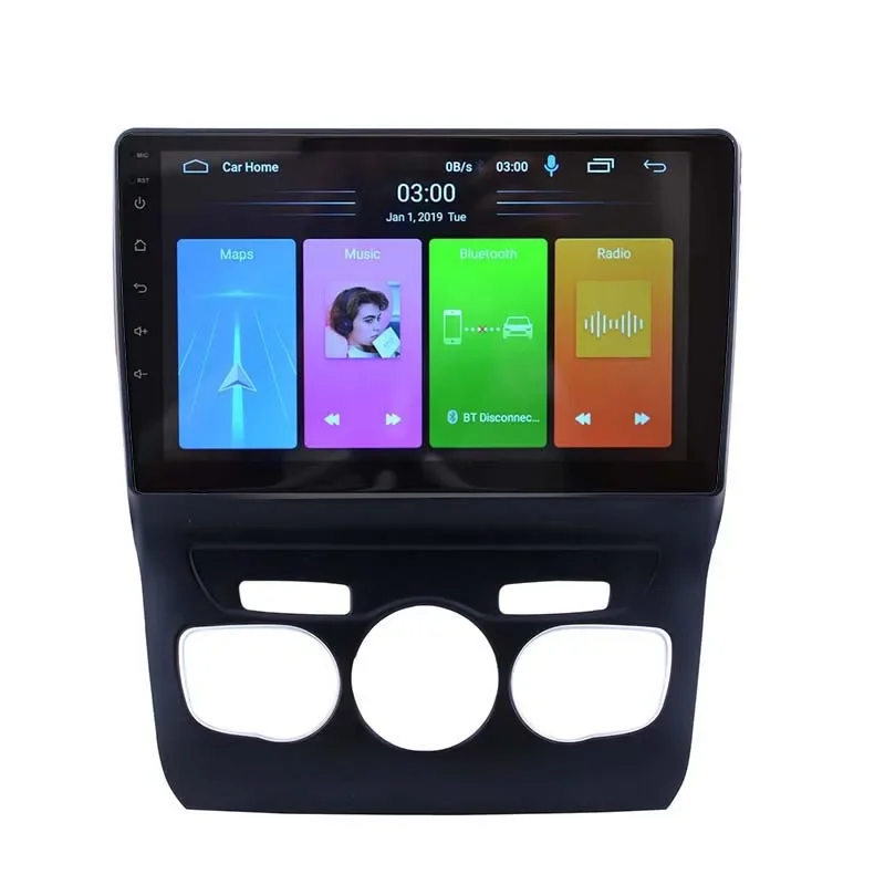 android  touch screen car dvd radio video audio gps multimedia navigation player for Citroen C4 2013 14 15 2016 auto