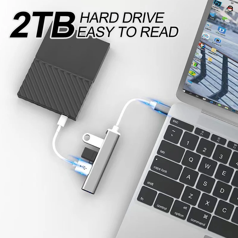 Espansione del computer Tipo-C HUB USB Hub Dock Station multifunzione per MacBook Splitter Adattatore di alimentazione Extender Accessori per ufficio