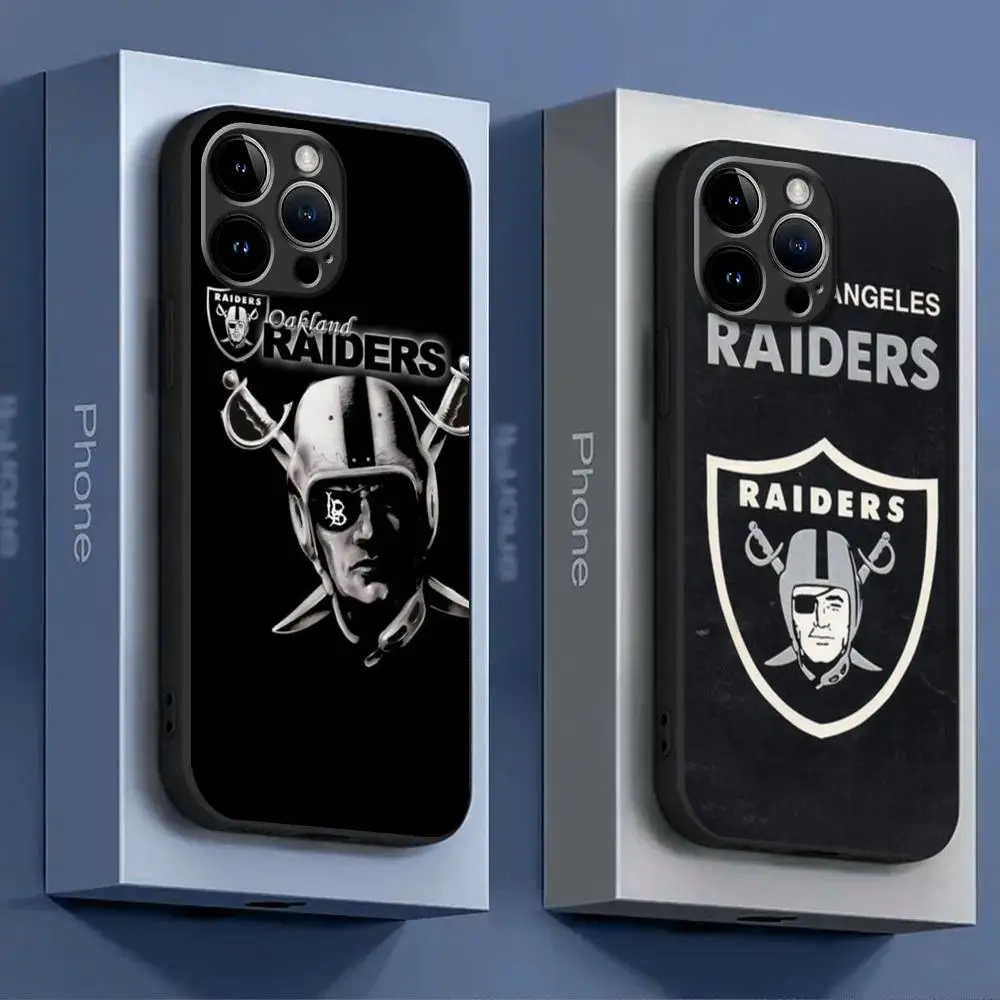 A-Oakland Raiders  Phone Case For iPhone 15 14 13 12 11 X XR XS XSMAX 8 7 Plus Mini Pro Max Soft Black Phone Cover