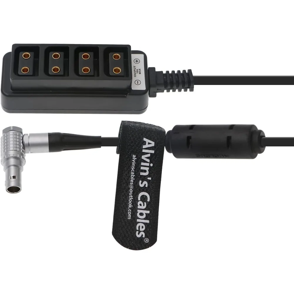 2-Pin to 4 D-Tap Female Breakout-Splitter Power-Cable with Regular for Phantom-Flex4K|ARRI RED DSMC2 Jetpack|RTmotion Sidekick