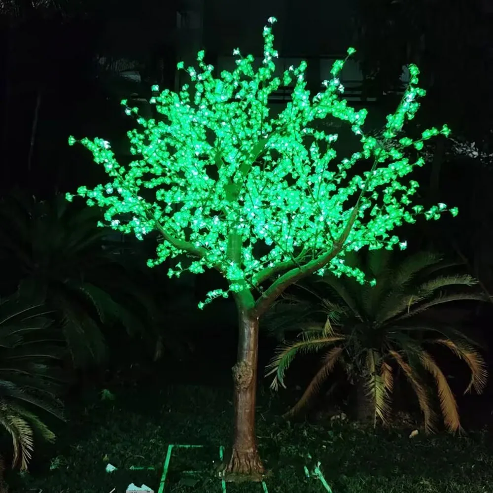 Natural Tree trunk LED Artificial Cherry Blossom Tree Light Christmas Light 3m Height 110/220V Rainproof Outdoor Use