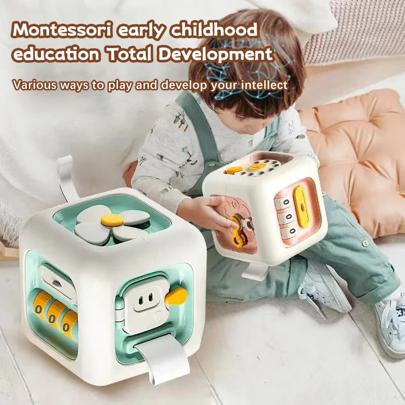 Montessori  Sensory Development Game Toy Training Grasping Toys 1 2 3 Years Baby Practice Skills Drawer Cube Educational Toys