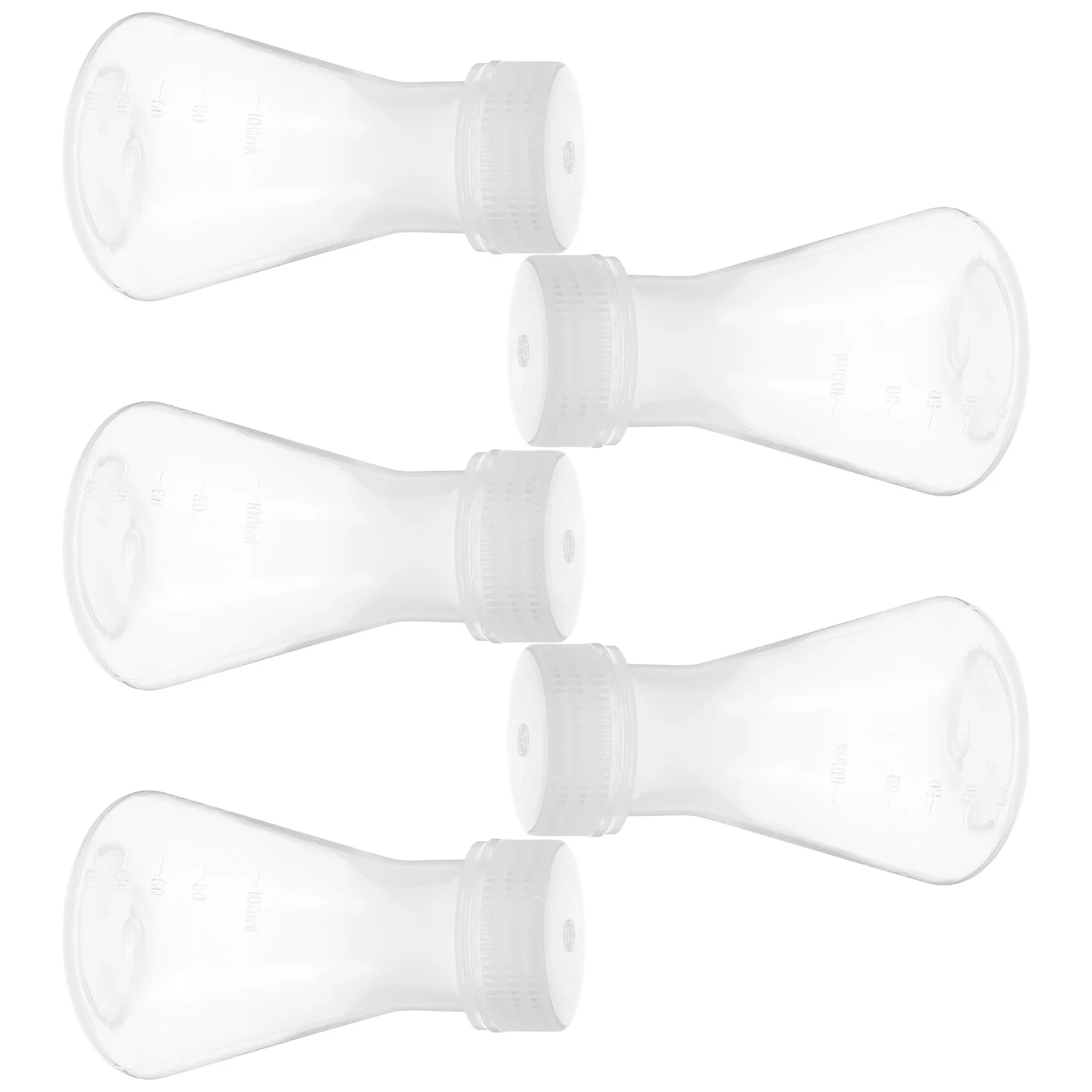 

5 Pcs Flask Clear Scale Plastic Conical Chemistry Lab Glassware Triangle Erlenmeyer Stopper