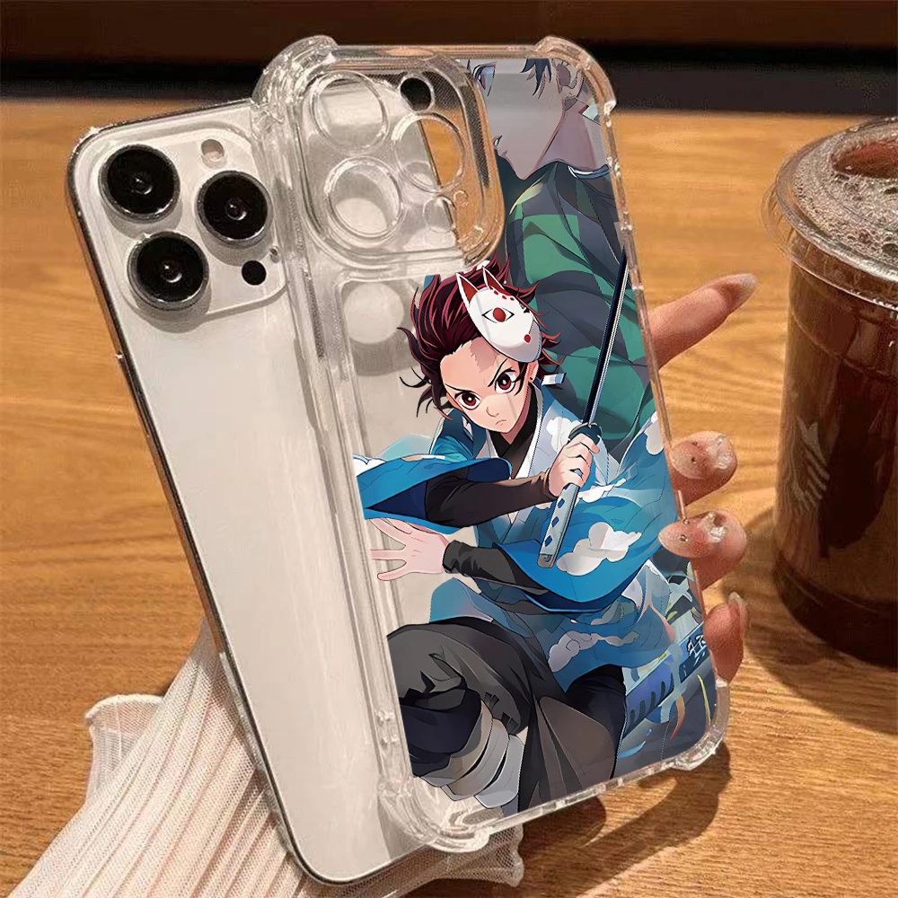 Tanjirou Demon Slayer Phone Case for Vivo V40 V30 V29 V25 V23 Y36 Y35 Y28 Y22 Y21 Y20 4G 5G Shockproof Thin Clear Cover