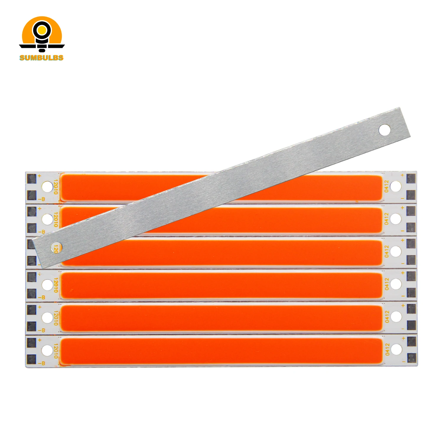 SUMBULBS 120x10mm DC 12V 10W COB Strip Light Source 6 Colors Available Emitting Diode Bulb for DIY  Bar LED Chip Lamp