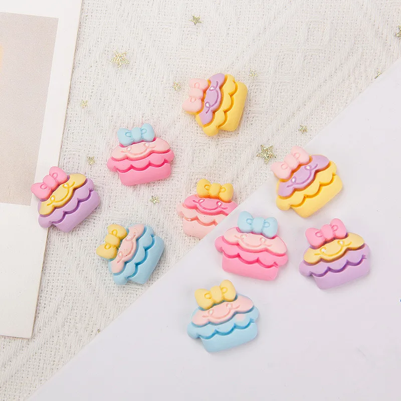 10Pcs Simulation Dessert Food And Play DIY Icebox Shoes Hat Barrette Mobile Phone Case Decoration Cream Glue Flat Back Resin