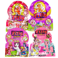 Cute Filly Stars Butterfly Princess Eleves Flocking Pony Doll Toy Blind Bags Crystal Figurine Collection Kids Birthday Gifts