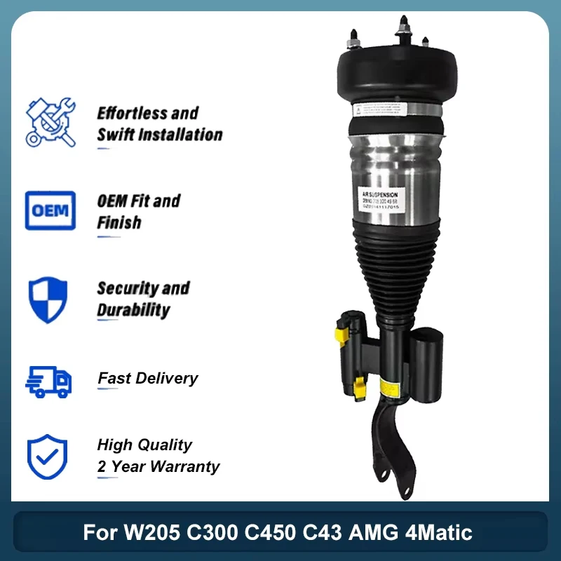 

Front Left Air Shock Strut Fit Mercedes-Benz W205 C300 C450 C43 AMG 4Matic ADS 2053204768 2053204968 2053208300