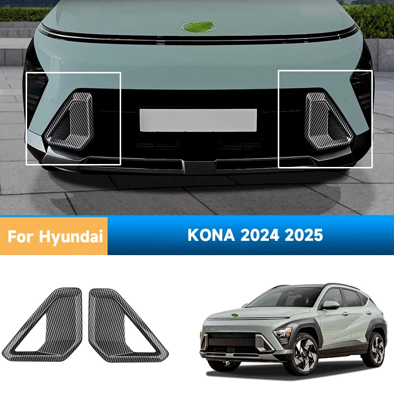 

Front Foglight Cover Trim Rear Bumper Fog Lights Lamps Molding Decoration Accessories for Hyundai KONA 2024 2025 Car Accessories