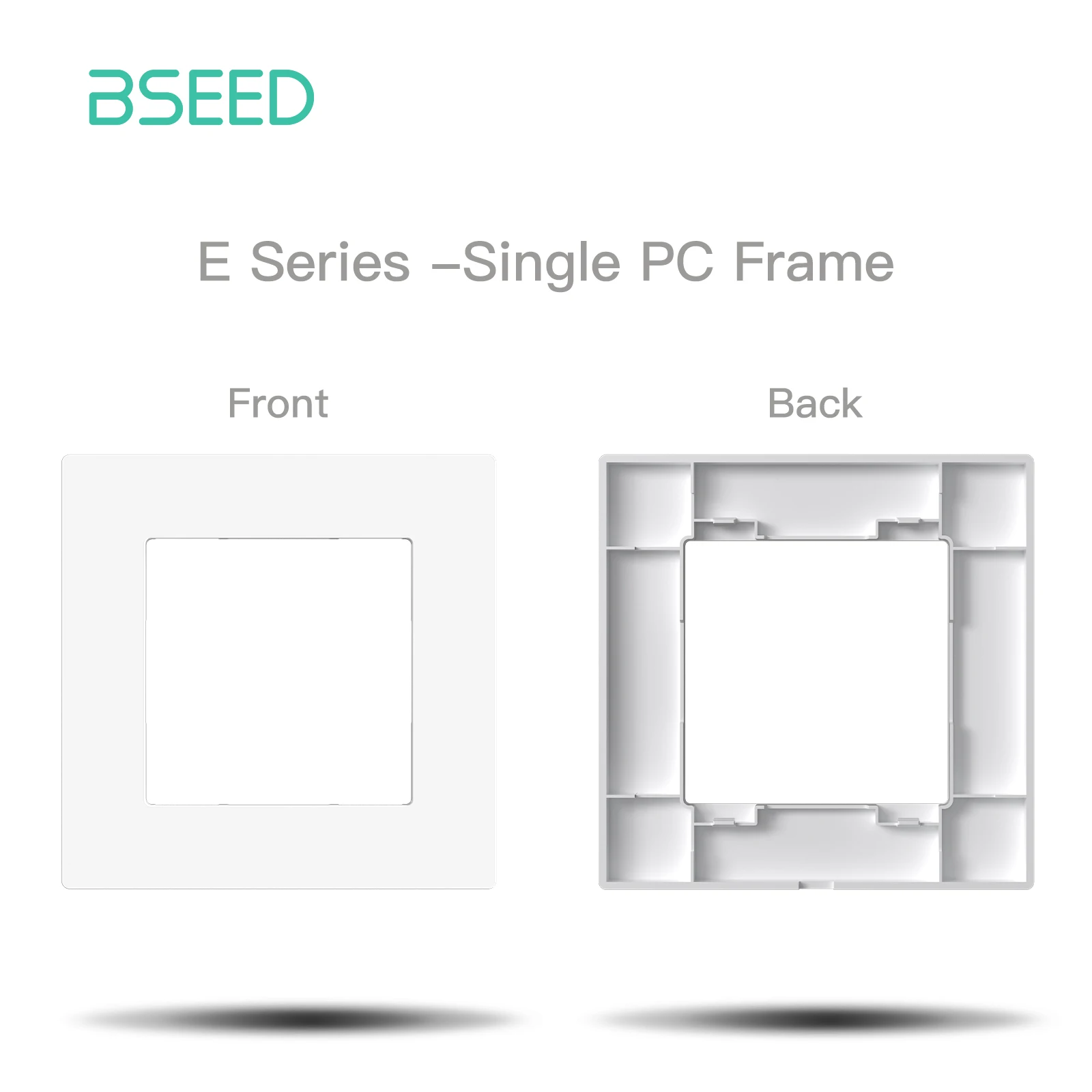 BSEED Zigbee 1/2/3/4-fach Smart-Lichtschalter für Vorhänge und Jalousien, Dimmer-Schalter mit mechanischen Tasten, Steckdosen, USB-C, DIY-Teile, Kunststoffrahmen