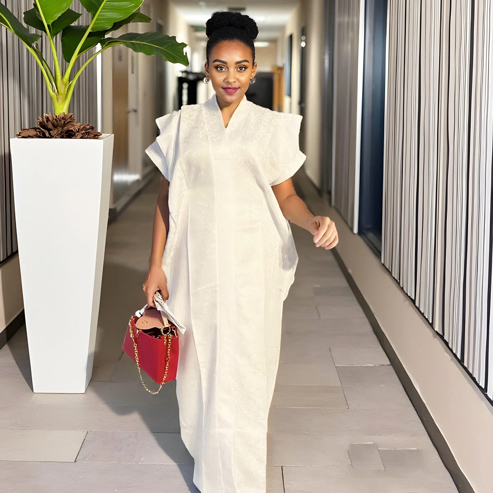 African Dresses For Women Luxury Boubou Material Rich Embroidery Design