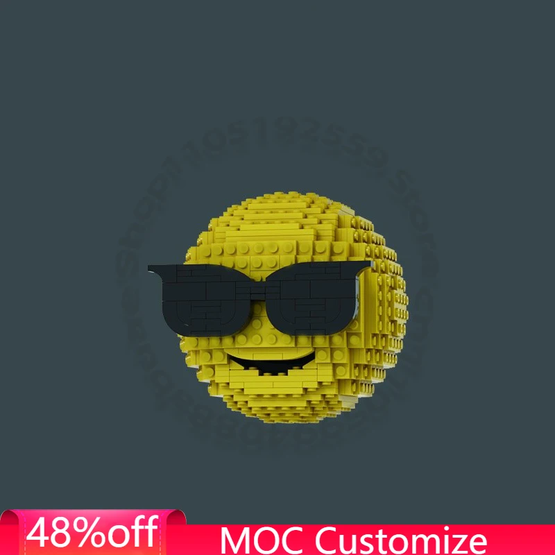 

431 деталь: Романтический крутой эмодзи-конструктор MOC, модульный, настраиваемый, простой креативный дизайн, развивающая игрушка для мальчиков, подарок на праздник