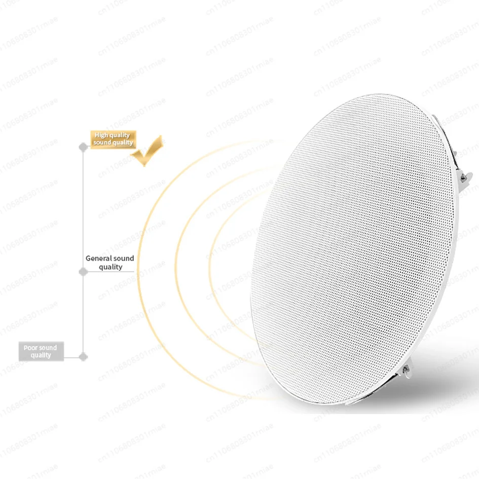 White ceiling speakers 4 inch bathroom kitchen living room office home subwoofer