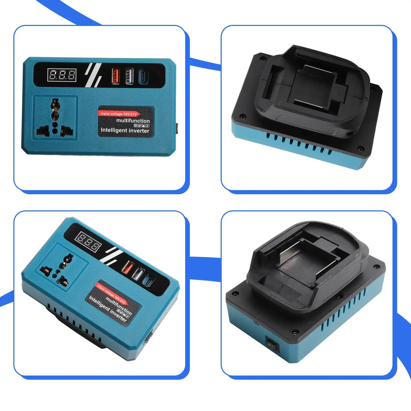 

Voltage Display Transformer Lithium Battery Inverter Overload Protection Feature Current Display Transformer Inverter For BL1820