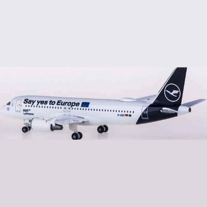 هيربا 1:500 مقياس 533614   Lufthansa A320 D-AIZG قل نعم إلى أوروبا Diecasts نموذج طائرة قابل للجمع المنمنمات المعدنية لعيد الميلاد