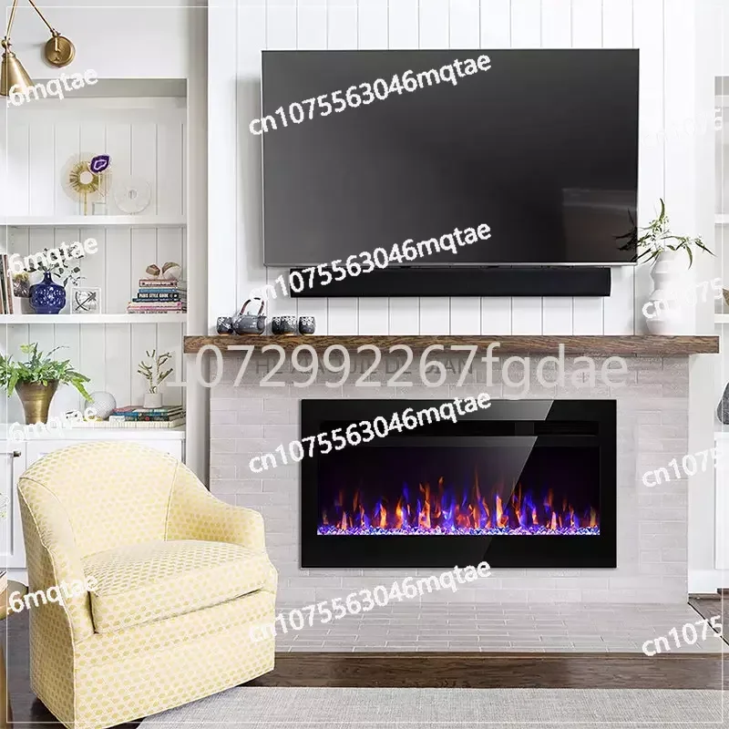 New 3D Electric Fireplace, Household Heater, Indoor Stove, Concealed Wall Hanging Decoration, Fire Electric Fireplace