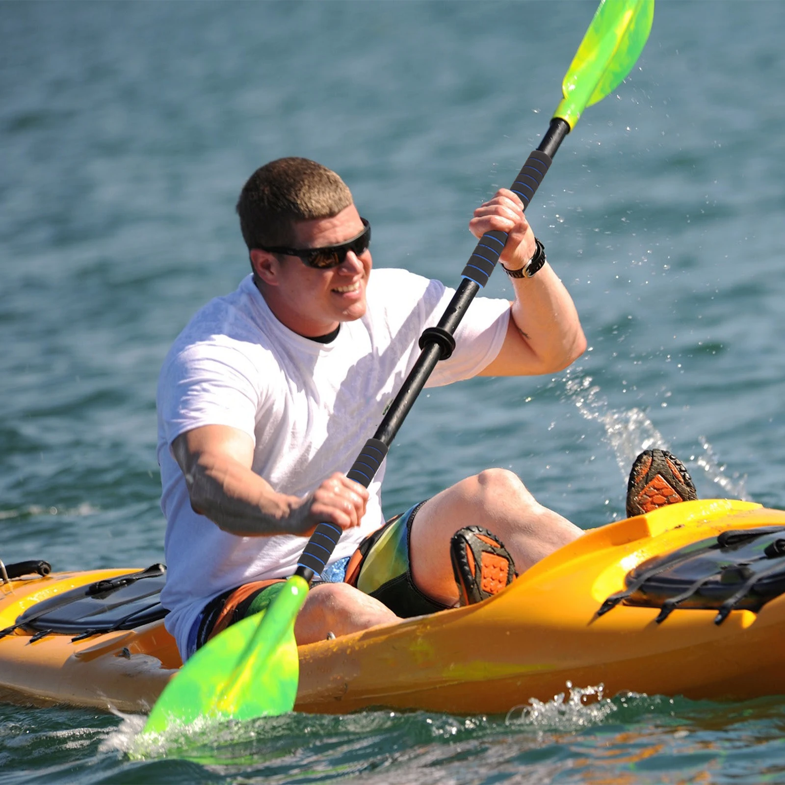 

2pcs Non-Slip Kayak Paddle Wraps Sponge Grips For Comfortable Control Durable Paddle Shaft Sleeves Kayak Accessories