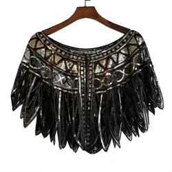 Summer Beading Elegant Shawl Wrap Women Short Cape Sequined Sparking Jacket Shrug Capa