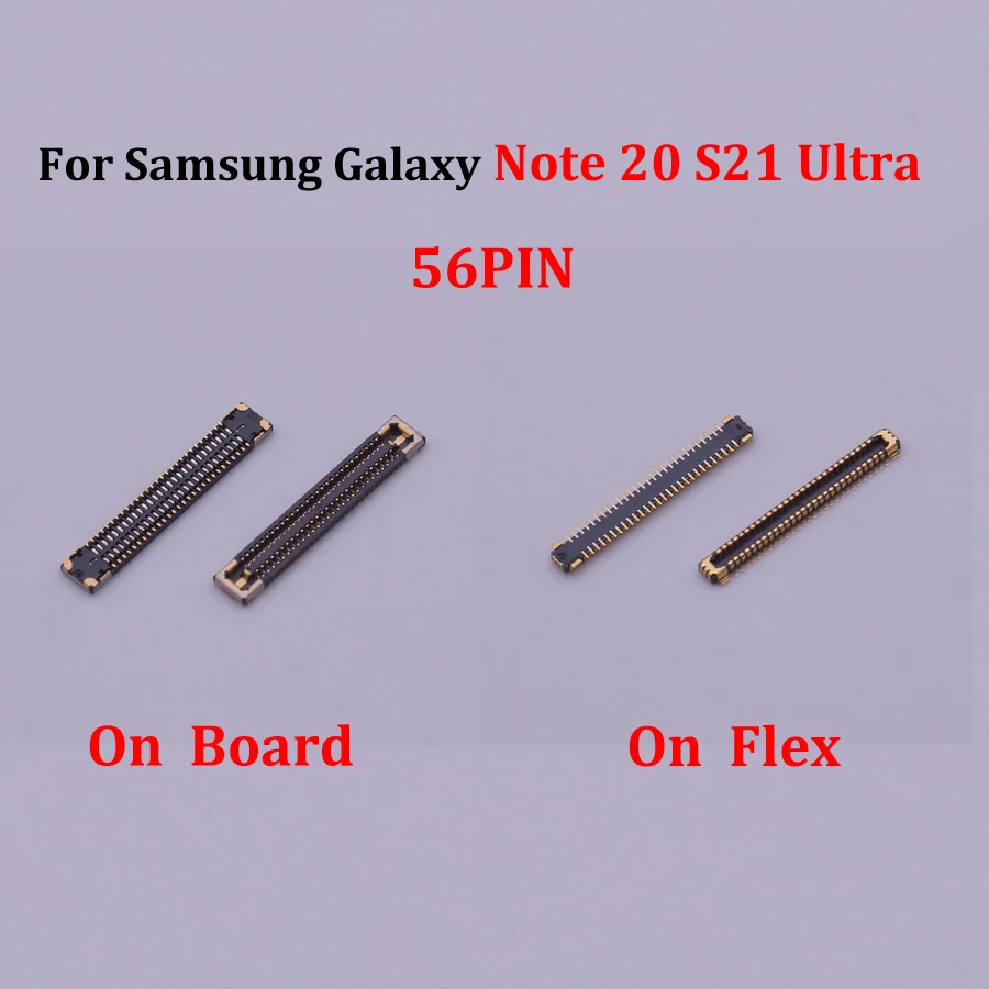 

2-5 шт. гибкий разъем FPC для ЖК-дисплея для Samsung Galaxy Note 20 Note20 S21 Ultra N985 N980 N986 G998, вилка, плата 56 контактов