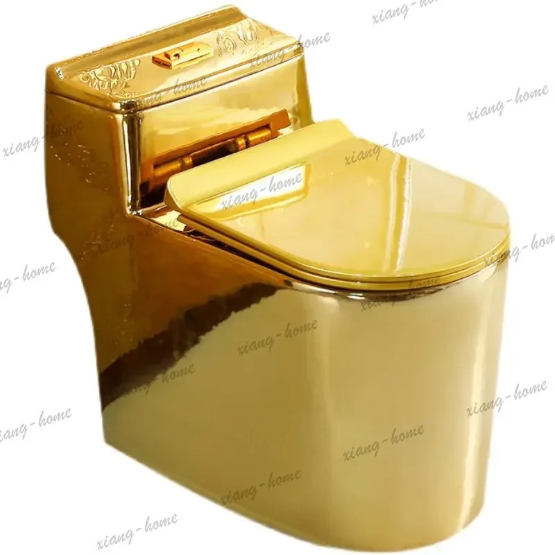 European-style golden toilet, super swirl siphon, silent pumping toilet, personalized home creative toilet