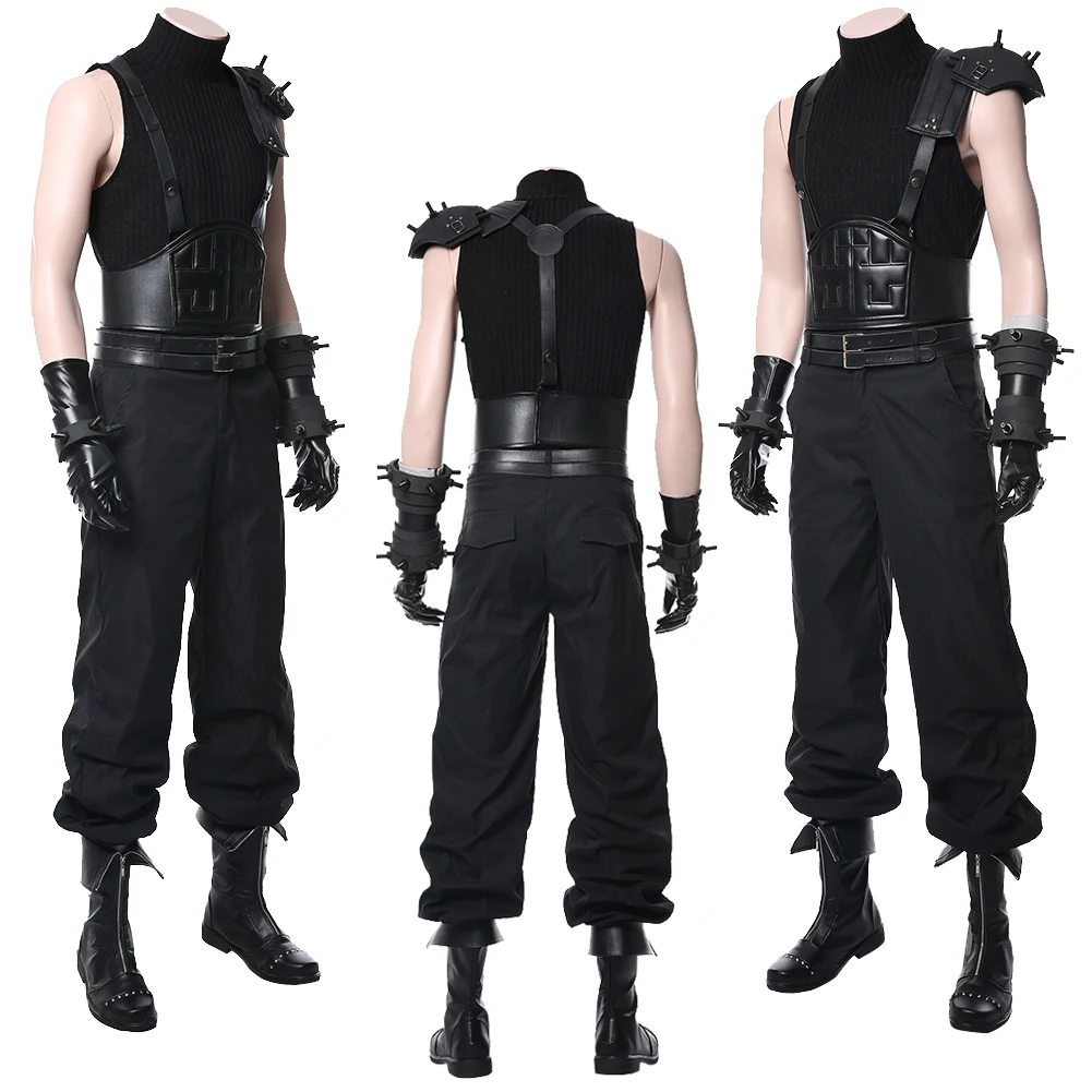 Disguise FF7 Cloud Strife Cosplay Battle Suits Wigs Game Final VII Fantasia Costume Men Roleplay Fancy Dress Up Party Cloth