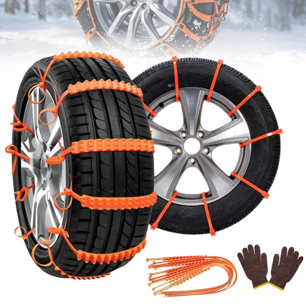 

Universal Anti-Skid Snow Tire Chains New Portable Emergency Non-Slip Plastic Cable Ties Snow Tire Chains for Pickup Truck