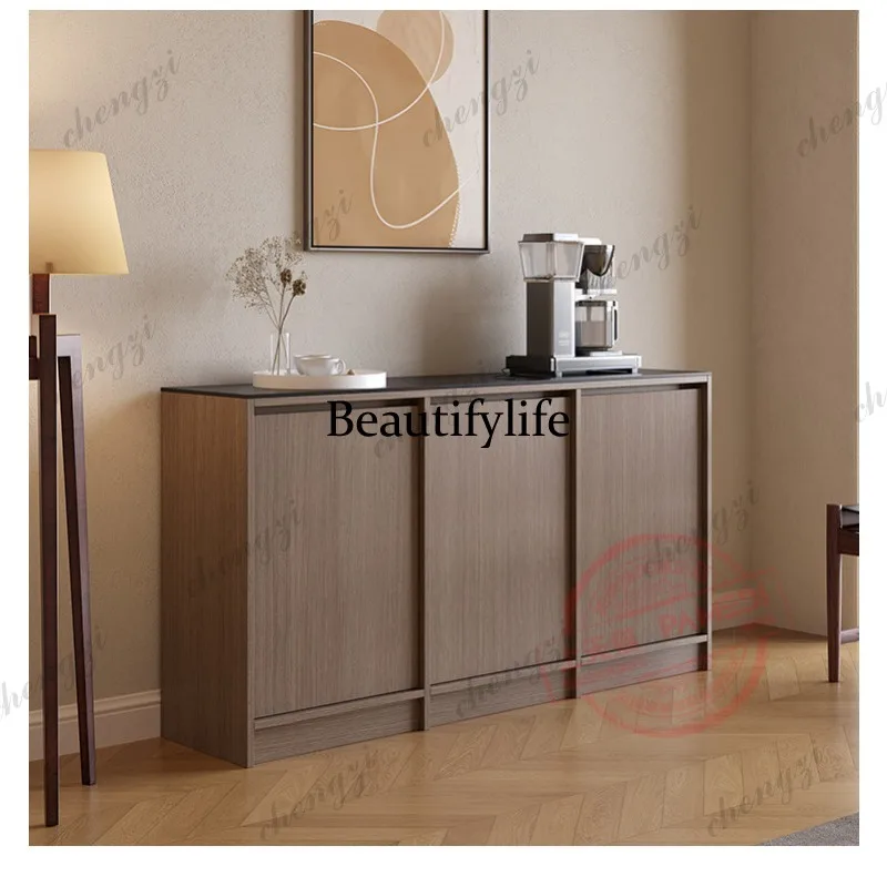 A73 living room against the wall wood low cabinet storage tea cabinet household custom storage cabinet