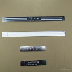 Car Accessories For Fiat 500 X 500l 2010--2018 Door Sill Pedal Scuff Plate Stainless Steel Guard Protector Car Styling Sticker