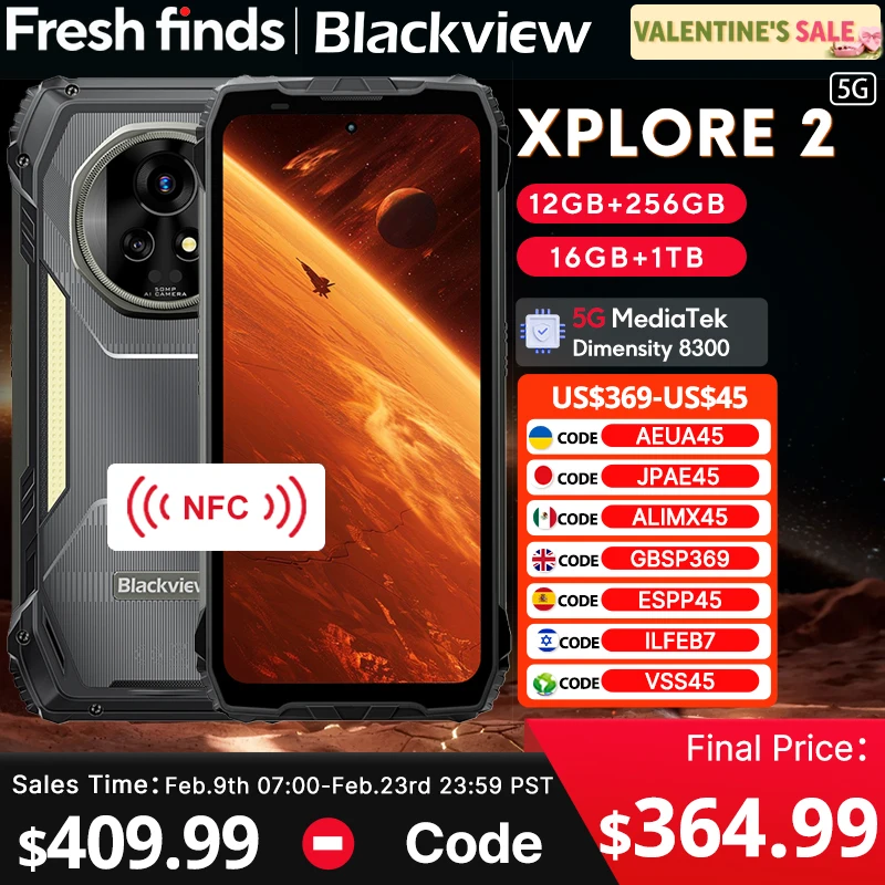 【World premiere】Blackview XPLORE 2 Rugged Phone 5G 6.73” 3.2K AMOLED Display 20000mAh MediaTek Dimensity 8300 120W Charger