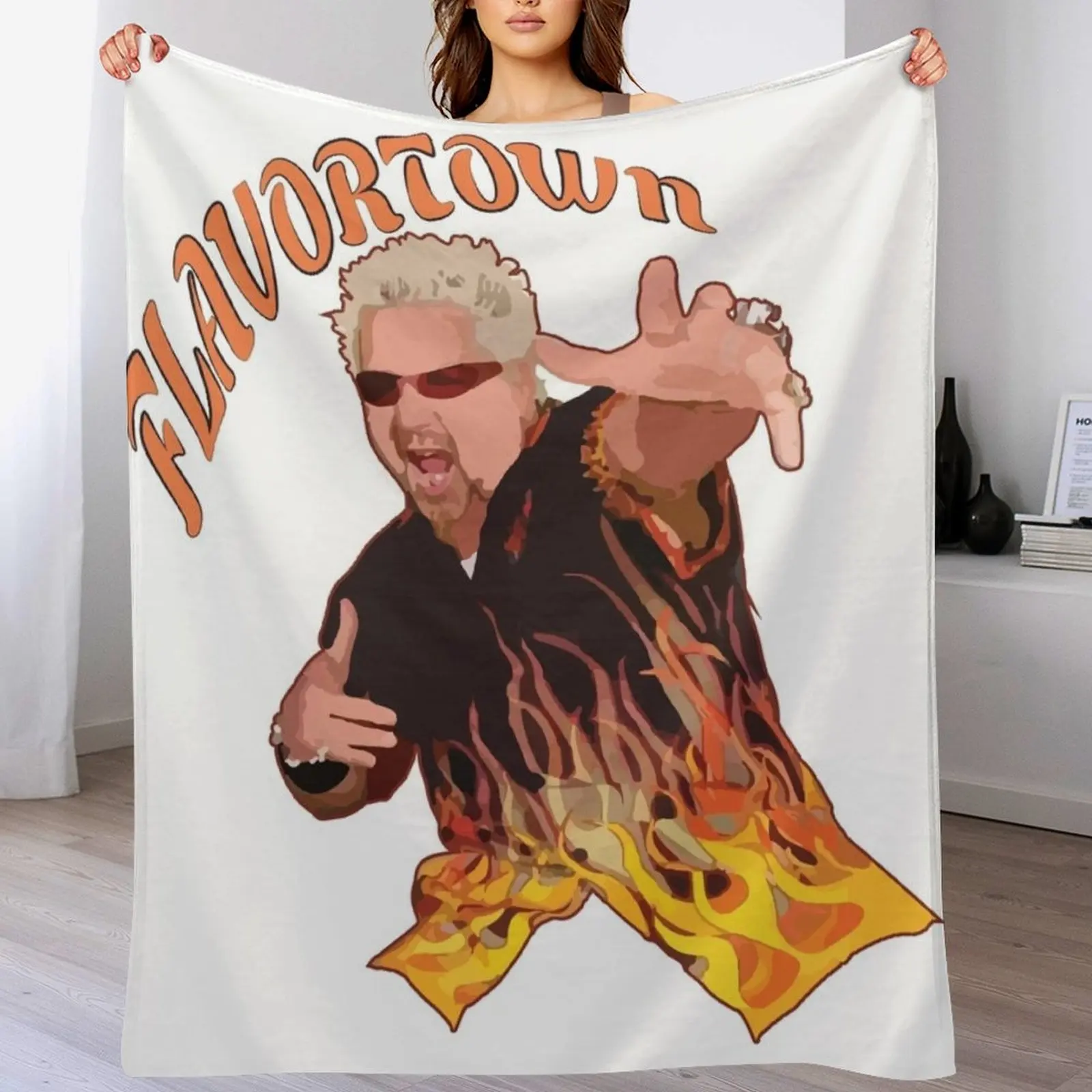 

Guy Fieri Flavortown Throw Blanket Single For Decorative Sofa anime funny gift Blankets
