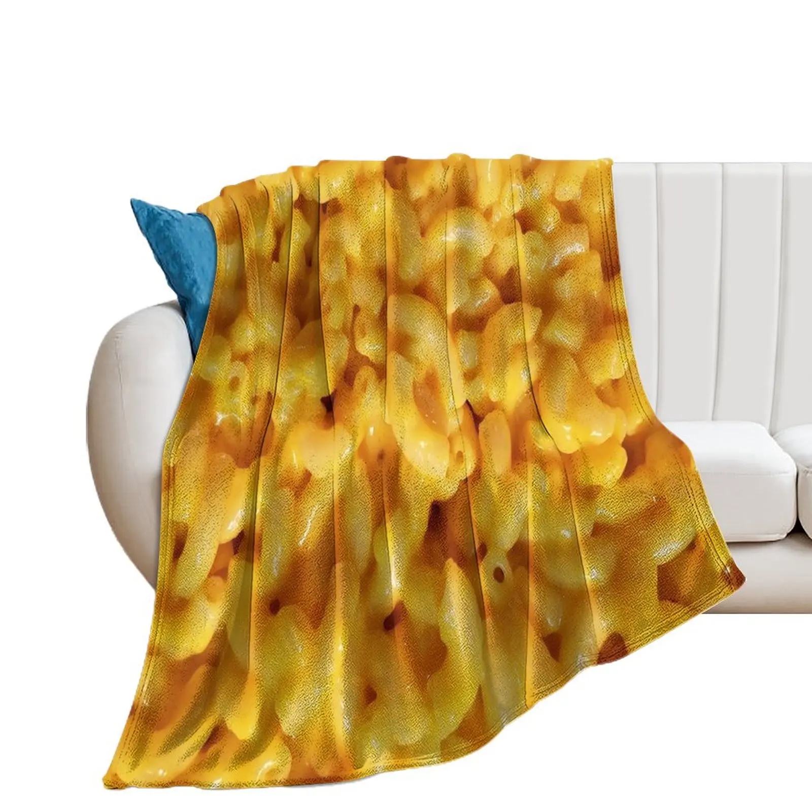 

Mac n' Cheesey Throw Blanket sofa bed funny gift Blankets