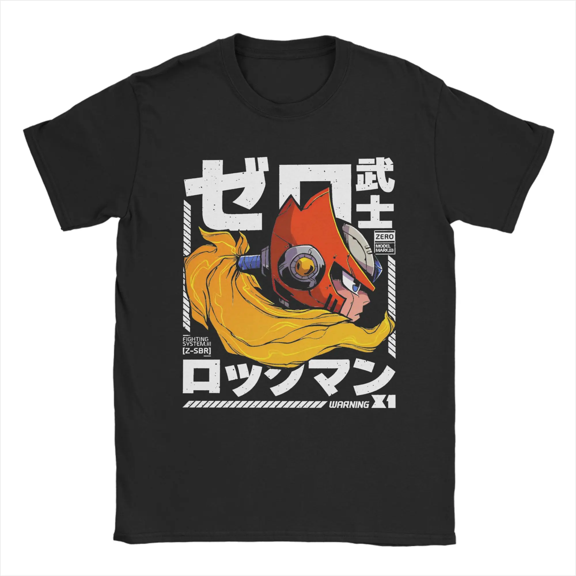 2026 Mega Man Zero Retro Game T‑Shirt Rockman Zero Robot Anime Kanji Graphic Unisex Casual Short Sleeve Tee