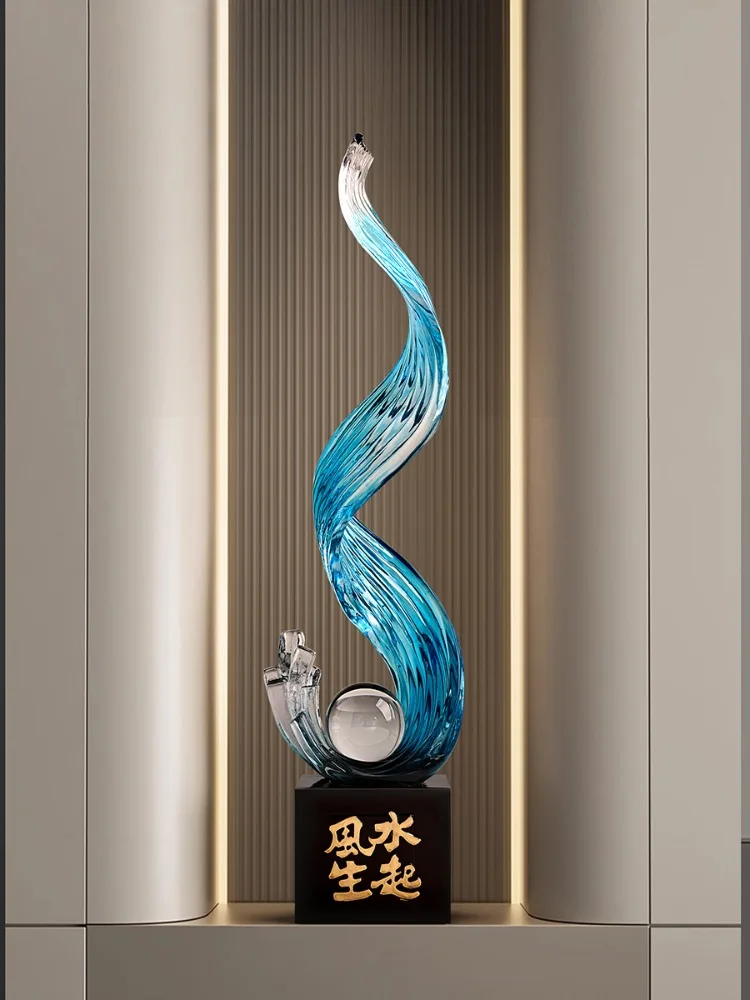 Wind Water Rising Vertically,Floor Decorations,Sculpture Luxury Living Room Entrance,TV Cabinet,Office Desktop Decoration,Gifts
