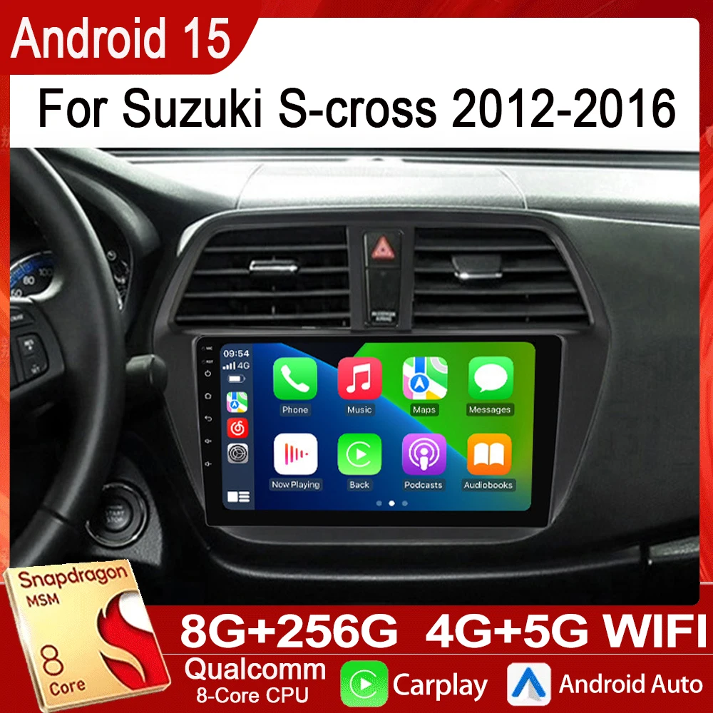 

Android 15 For Suzuki SX4 2006-2014 Car Radio Carplay Navigation GPS Carplay Android Auto Miltimedia Player 5G WiFi Head unit