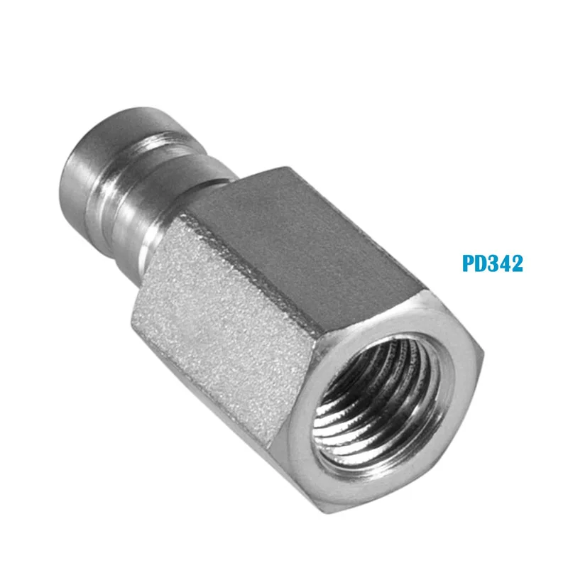 

ESUYA Pipe Fittings PD342 Test Port and Diagnostic Equipment Quick Nipple with Female Pipe Thread Fits for PD Series Couplers